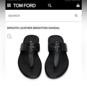TOM FORD SMOOTH LEATHER BRIGHTON SANDALS
